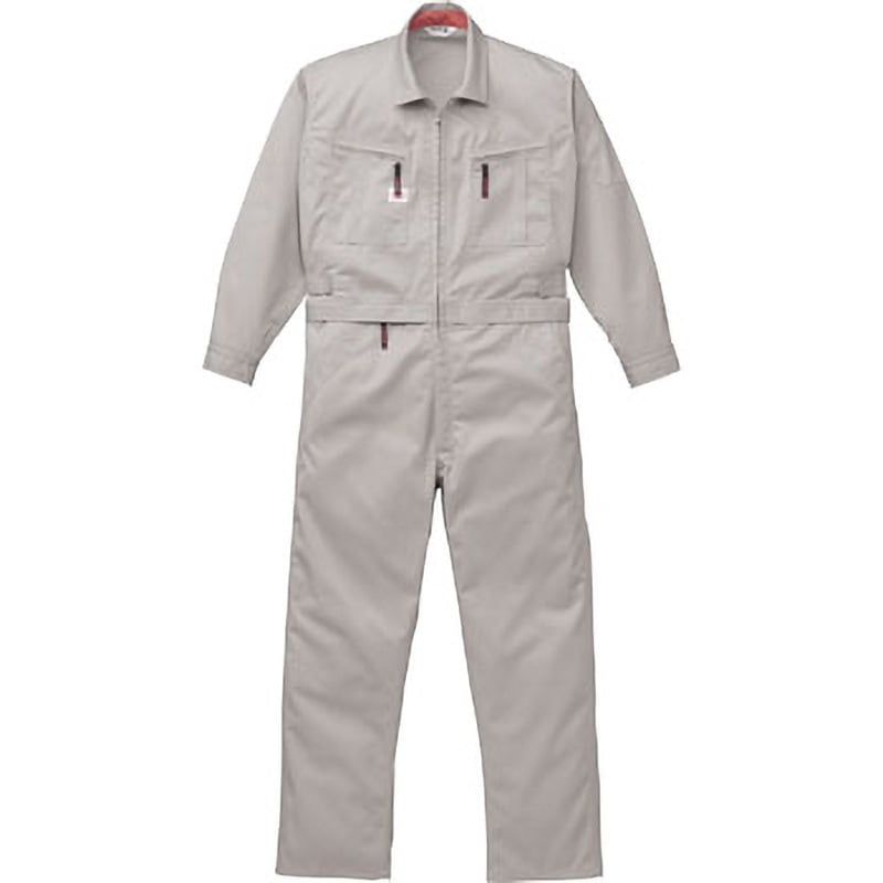 1-6900 腰割れ式長袖つなぎ服(年間用) 1-6900 AUTO-BI(山田辰) 帯電防止・メッシュ シルバーグレー色 袖丈66cm
