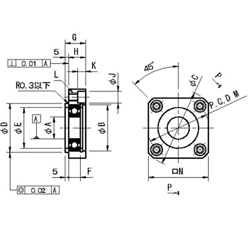 BSRN4220 BSRN ボールベアリングユニット インロータイプ 1個 イマオコーポレーション 【通販モノタロウ】