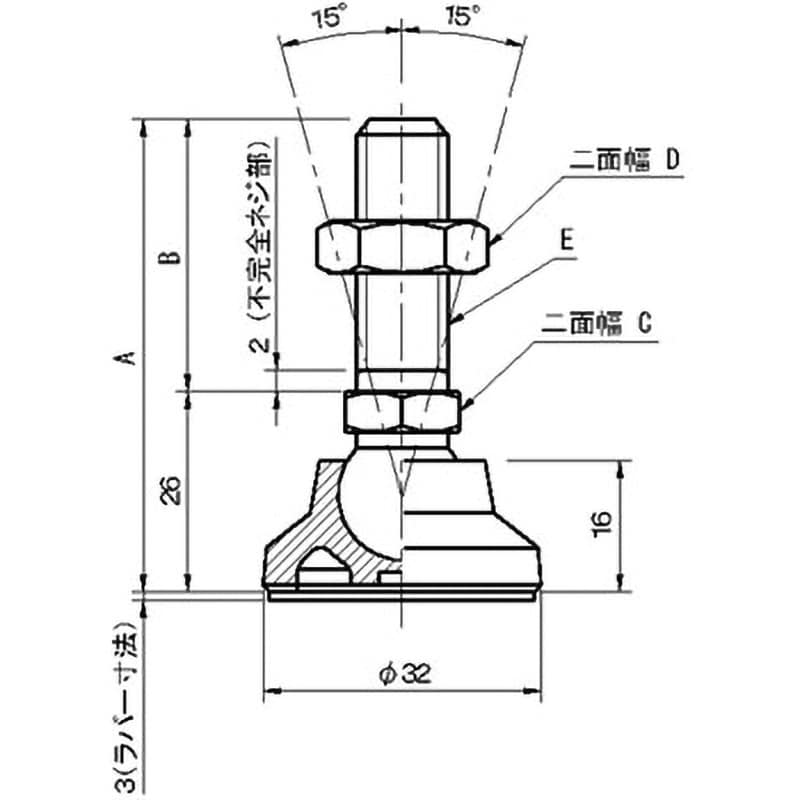 LSAR32S8A-SUS LSA32・LSAR32 エンプラレベリングパッド 1個 イマオ