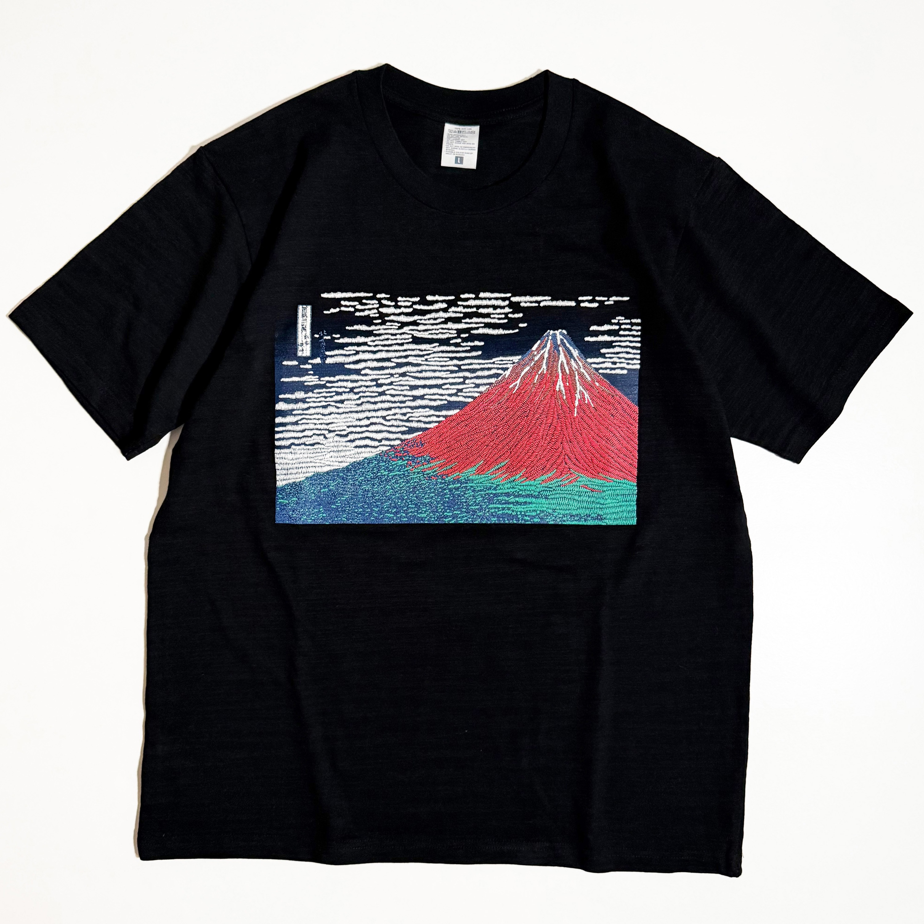 B-T002-16 通油町Tシャツ 赤富士 黒 LIFEMAX サイズL B-T002-16 【通販