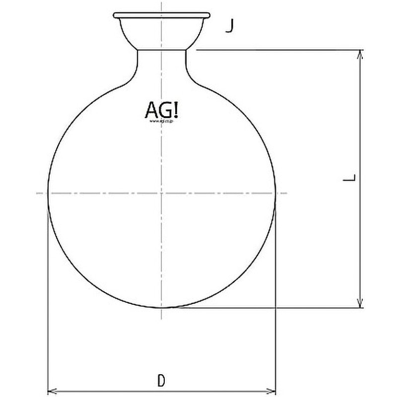 3218-2000-G ロータリー受フラスコ 3218シリーズ 旭製作所 摺合せ35/20 2000mL