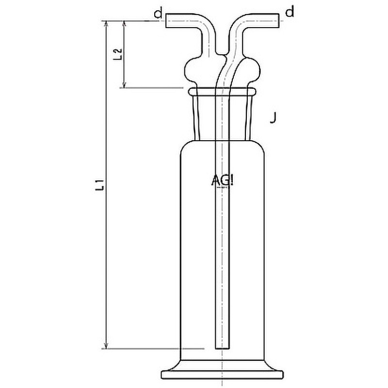4100-500 ノズル式ガス洗浄瓶 4100シリーズ 旭製作所 500mL