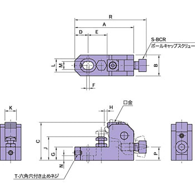 CP100-16080 CP100 サイドクランプ 1個 イマオコーポレーション 【通販