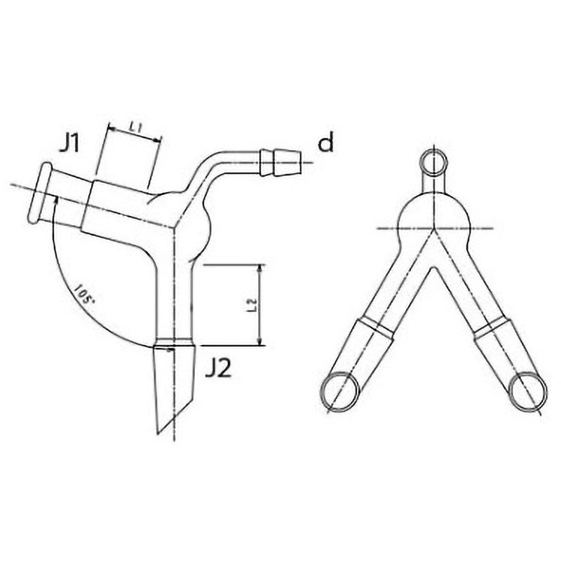 2334-1M 減圧用二又アダプター 2334シリーズ 1個 旭製作所 【通販モノタロウ】