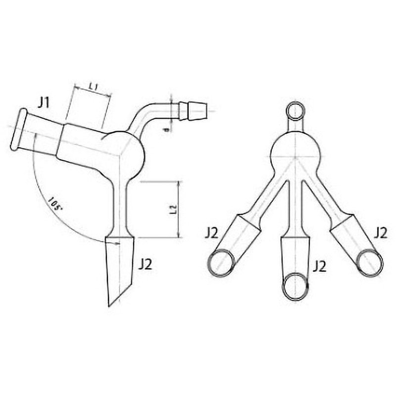 2336-1L 減圧用三又アダプター 2336シリーズ 1個 旭製作所 【通販モノタロウ】