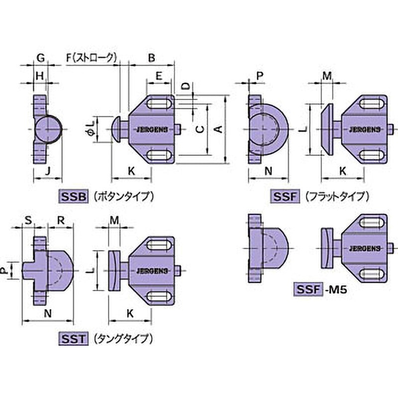 SSF-M3 SSB・SSF・SST スプリングストップ イマオコーポレーション フラットタイプ