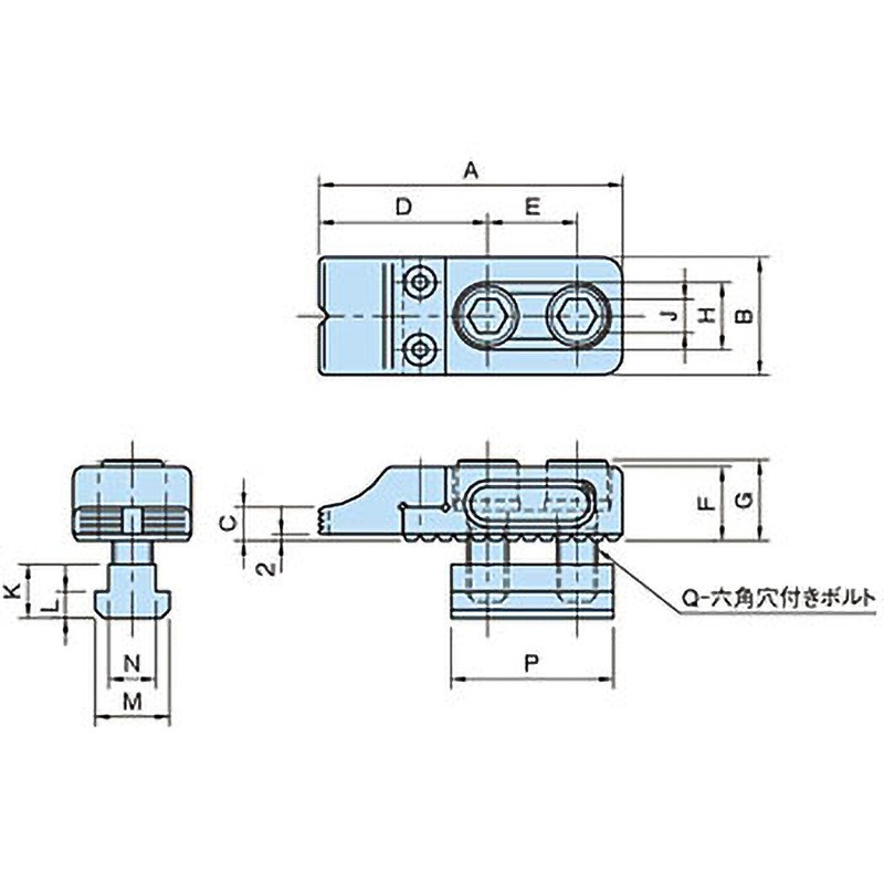 BJ201-12022T BJ201-T アジャスト トーストッパー(T溝タイプ) イマオコーポレーション 黒皮面用