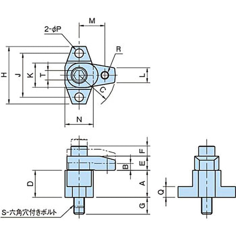 BJ130-10040B1 BJ130-B1 フッククランプセット(フランジタイプ) 1個