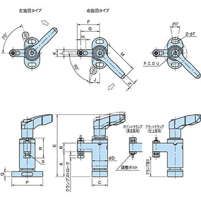 QLSWC-0823KR QLSWC スイングクランプ(クランプレバータイプ) 1個