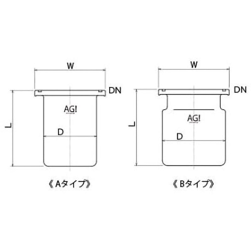 3022-03/85A-G 平底セパラ反応容器Oリング溝付 3022シリーズ 旭製作所 容量300mL タイプA