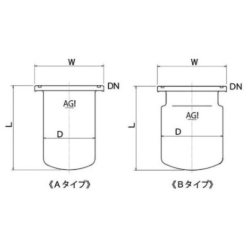 3026-03/85A-G セパラ反応容器Oリング溝付 3026シリーズ 旭製作所 容量300mL タイプA