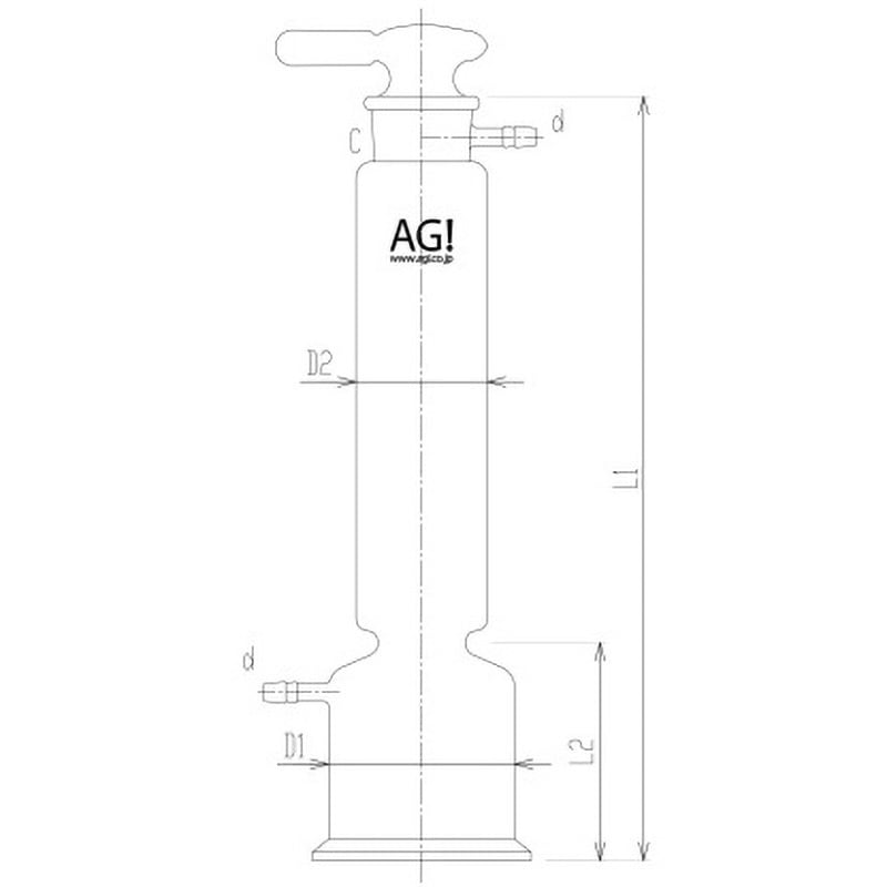 2394-100 乾燥塔 2394シリーズ 旭製作所 容量100mL