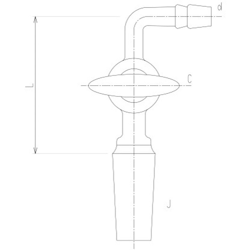 2412-1L コック付排気管曲管 オス ガラスコック 2412シリーズ 1個 旭製作所 【通販モノタロウ】 8,073円