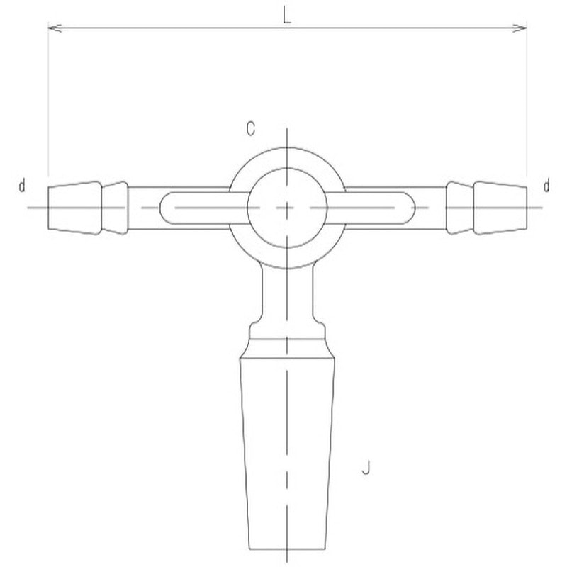 2460-1L 摺付三方コックⅢ型 オス PTFEコック 2460シリーズ 1個 旭製作所 【通販モノタロウ】