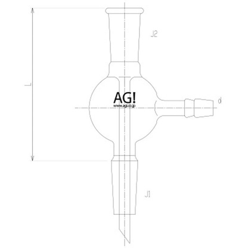 2540-2L 中管付減圧用球形連結管 2540シリーズ 1個 旭製作所 【通販モノタロウ】