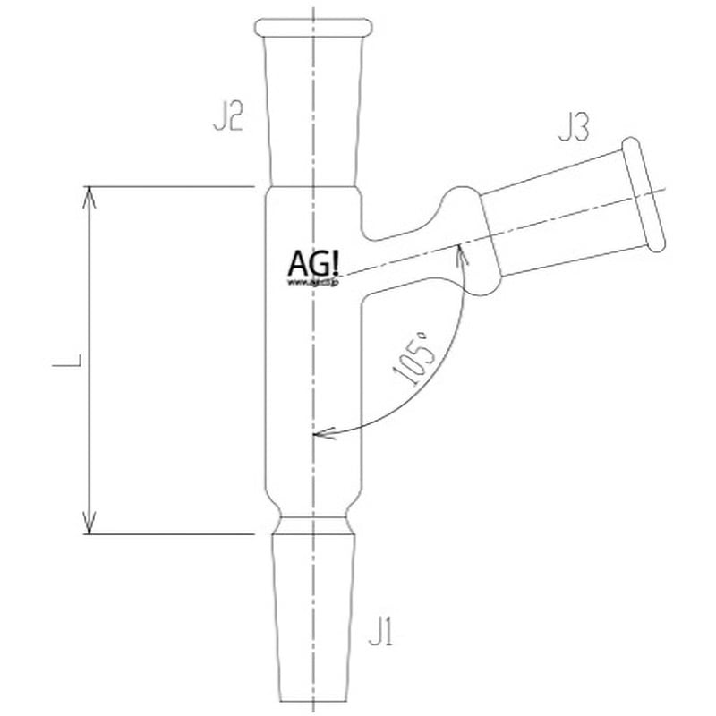 2552-5L 三又連結管 2552シリーズ 1個 旭製作所 【通販モノタロウ】