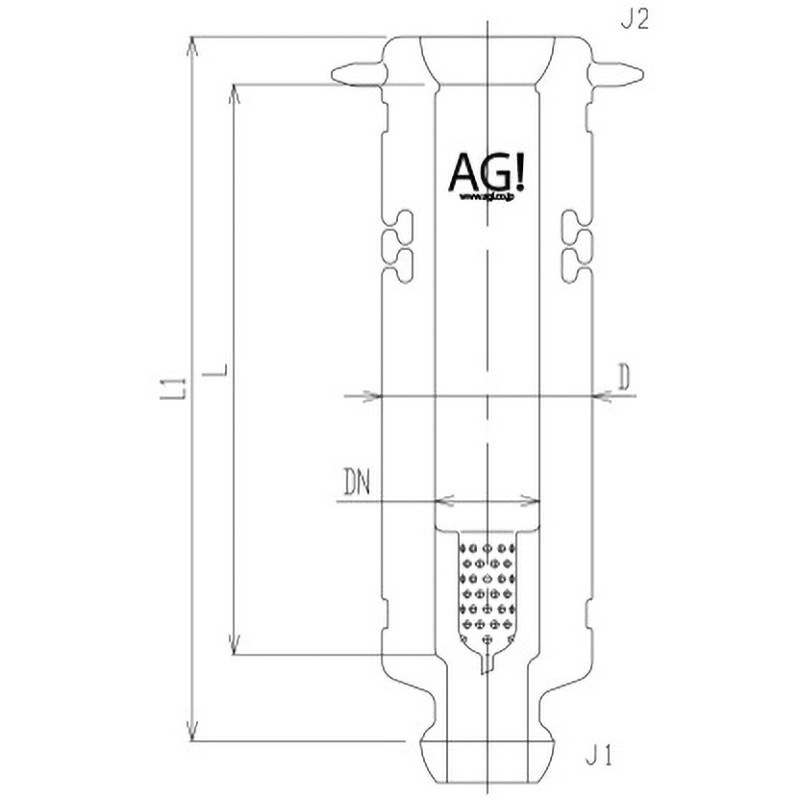 3506-30-1000-J 真空ジャケット付充填塔 メッキ・スリット無 3506シリーズ 1個 旭製作所 【通販モノタロウ】
