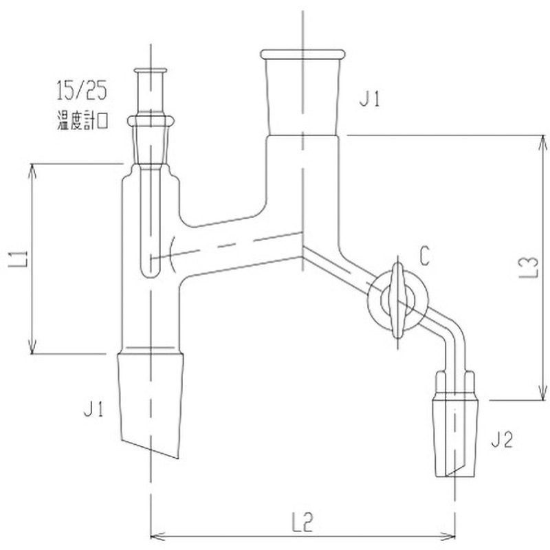 3530-6L4L 簡易分留器 ガラスコック 3530シリーズ 1個 旭製作所 【通販モノタロウ】