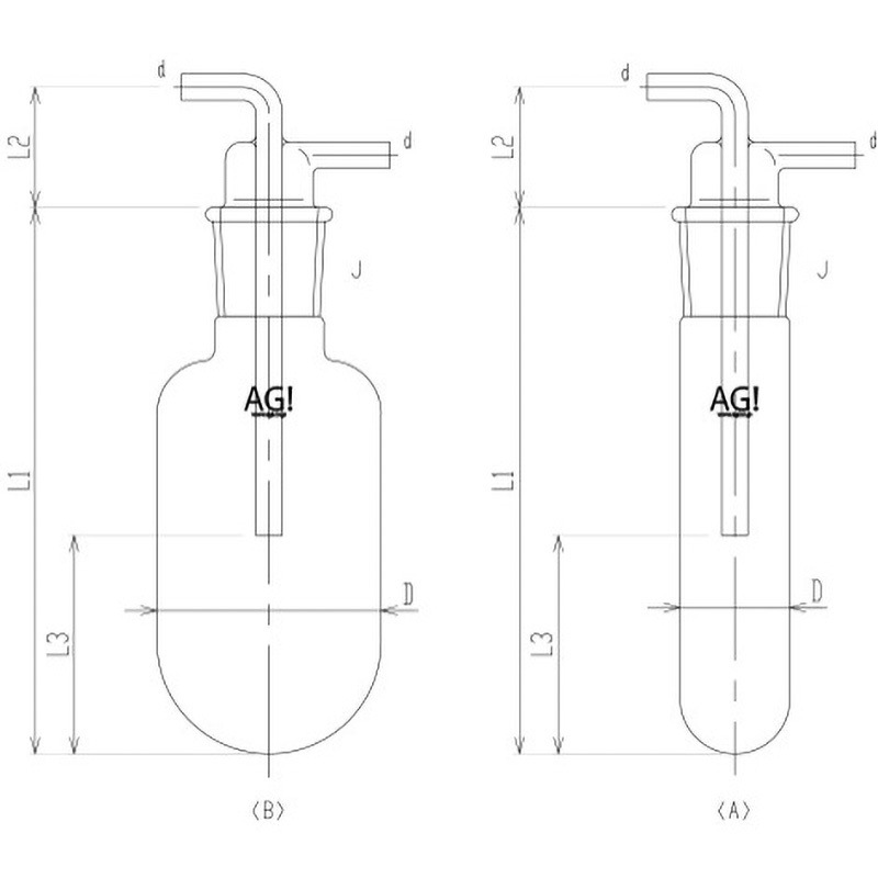 4130-1000 摺付トラップ Ⅰ型 4130シリーズ 旭製作所 1000mL
