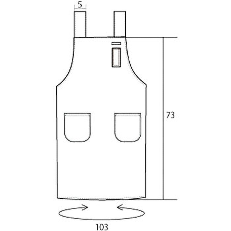 NS-40 デイジー ボックスエプロン 1枚 COVER WORK(カバーワーク