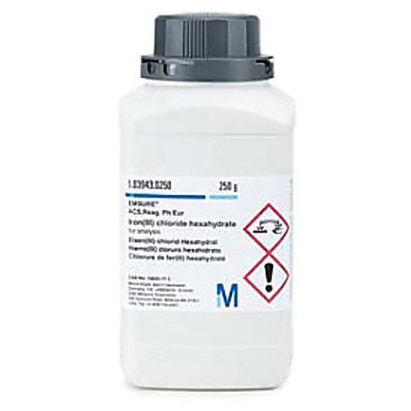 1.03943.0250 塩化鉄 Ⅲ ・六水和物 分析用 エンシュア TM ACS， Reag. Ph Eur 103943 250G 1個 Merck(メルクミリポア) 【通販モノタロウ】