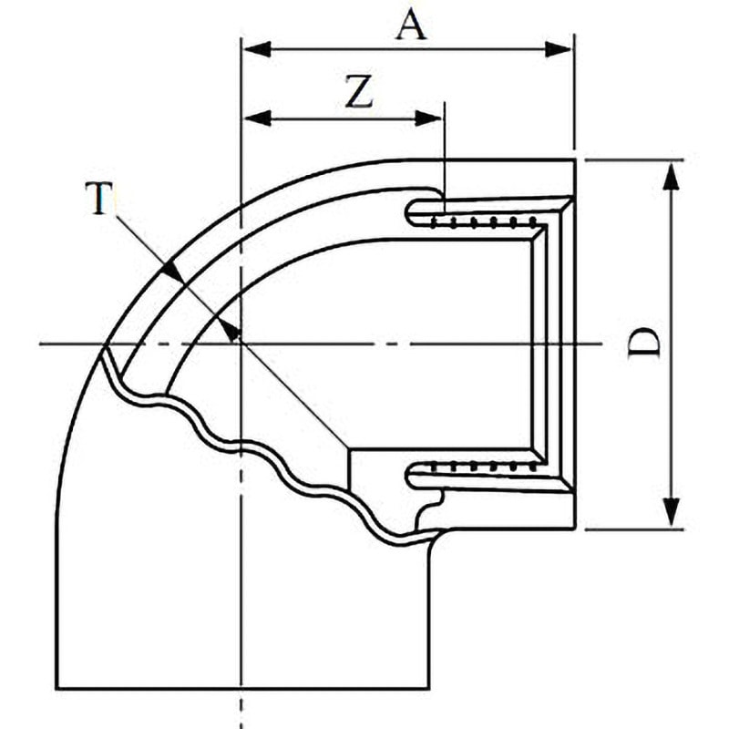 L エルボ エスロコートLX継手 セキスイ 呼び径15A - 【通販モノタロウ】