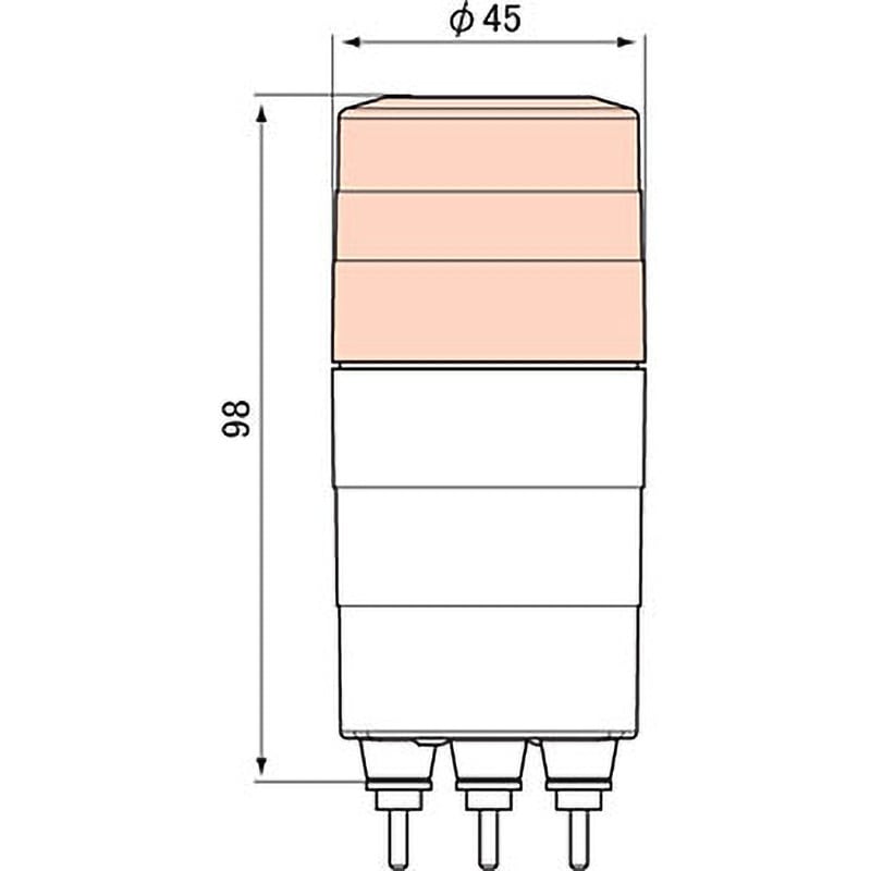 日惠製作所（NIKKEI） ニコミニ 小型LED回転灯 45mm VL04M型