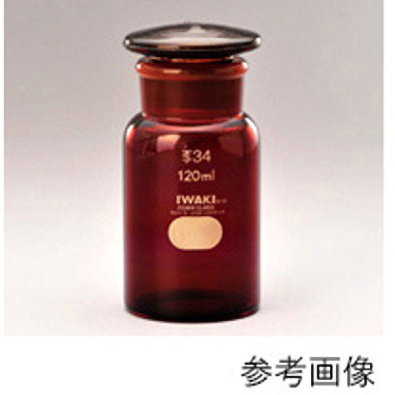 51585S-BT500N 試薬びん 広口 IWAKI(AGCテクノグラス) 茶色 500mL   51585S-BT500N