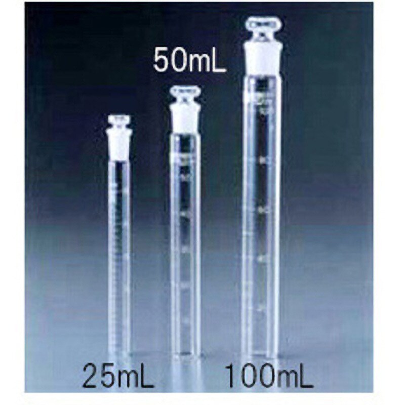 COLOR-TUBE50 共栓付比色管 白色目盛 COLOR-TUBEシリーズ IWAKI(AGCテクノグラス) 寸法24×200mm -  【通販モノタロウ】