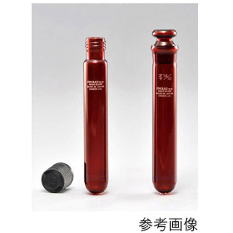 58422CTF50 遠心沈澱管 丸底 ネジ付 茶 キャップ付 58422CTFシリーズ IWAKI(AGCテクノグラス) 50mL  1箱(10本)