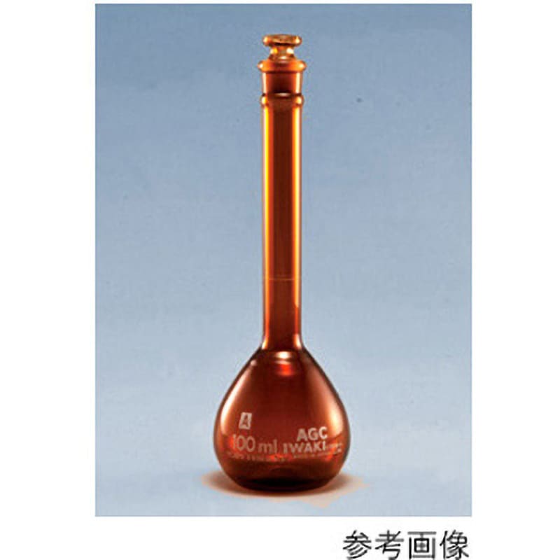 55640FK200E メスフラスコ 茶 ニューエクセレント 55640FKシリーズ IWAKI(AGCテクノグラス) 200mL