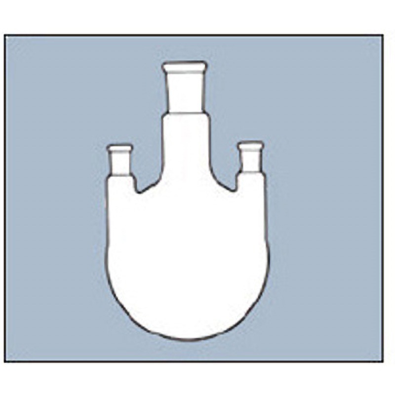 4960FK1000-15R 共通摺合せ三ツ口フラスコ 側管角度0° 4960FKシリーズ IWAKI(AGCテクノグラス) 1000mL