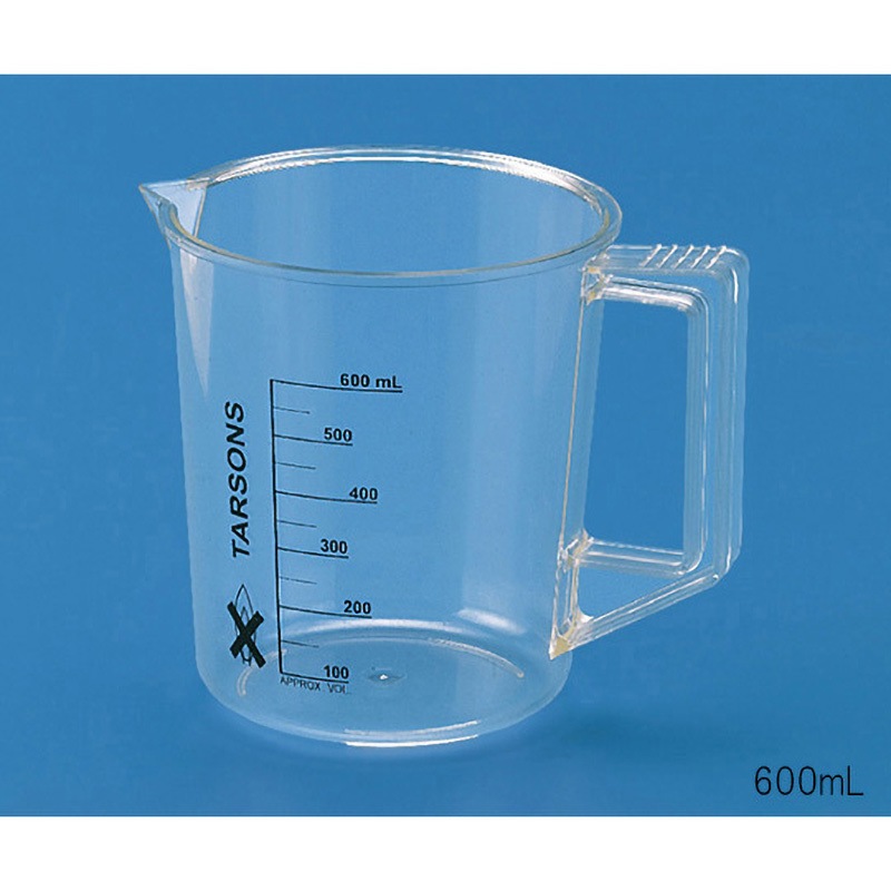 441090 目盛付ビーカー 取っ手付 TPX製 TARSONS 5000mL 1個