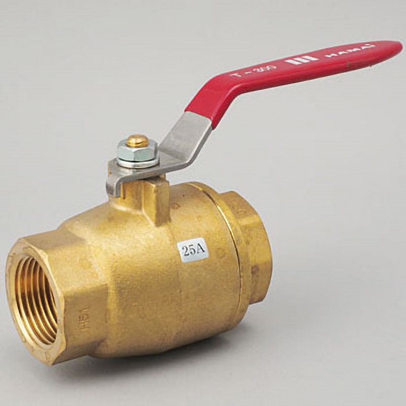 HBS-50 黄銅製ボールバルブ(フルボア) ハマイ ねじ込み形 黄銅(真鍮) 呼び径(B)1  HBS-50