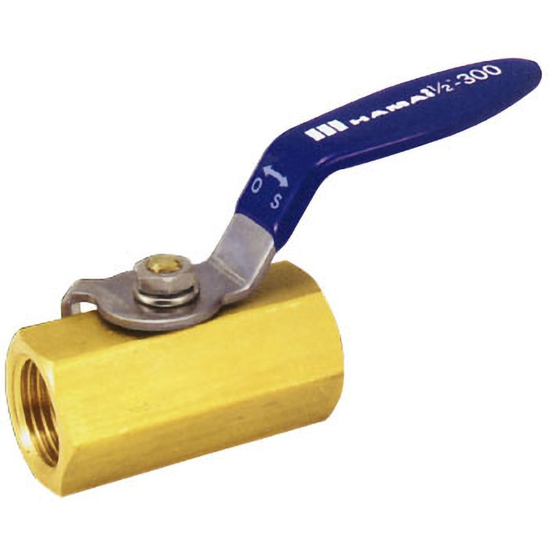 BBS-609 低圧スチーム用ボールバルブ(レデューストボア) ハマイ ねじ込み形 材質(ボール)C3604/クロムメッキ 呼び径(B)1・1/4  BBS-609