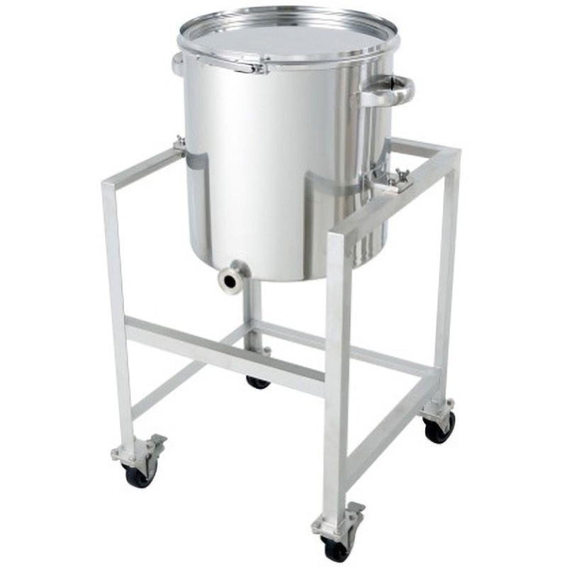 KTT-CTL-ASC-36 片テーパー型ステンレス密閉容器 バンド式 架台付 KTT-CTL-ASCシリーズ MONOVATE(旧:日東金属工業) 35L 寸法H880×W510mm