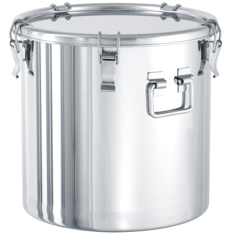 CTHF-47 ステンレス折りたたみ取っ手付密閉容器 クリップ式 CTHFシリーズ MONOVATE(旧:日東金属工業) 80L 寸法Φ470×H470mm