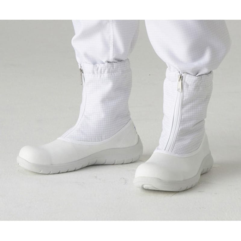 ミドリ安全　トウガード付　静電安全靴　ＧＣＲ１２００　フルＣＡＰ　ハーフ　ホワイト　２７．５ｃｍ - 1