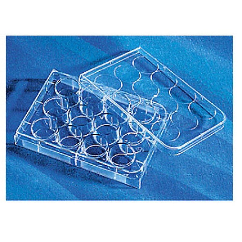3512 マルチプルウェルプレート コーニング 種別12ウェル平底フタ付 5枚/包  1ケース(20パック×5個)