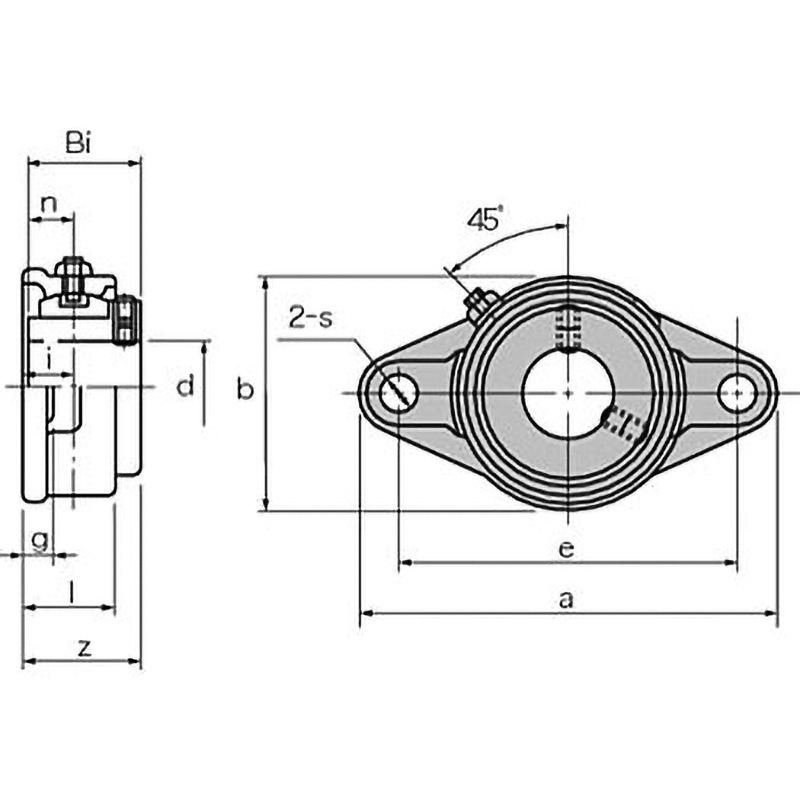 UDSFL204S1T1 ひしフランジ形ユニット 1個 大同メタル工業 【通販モノタロウ】