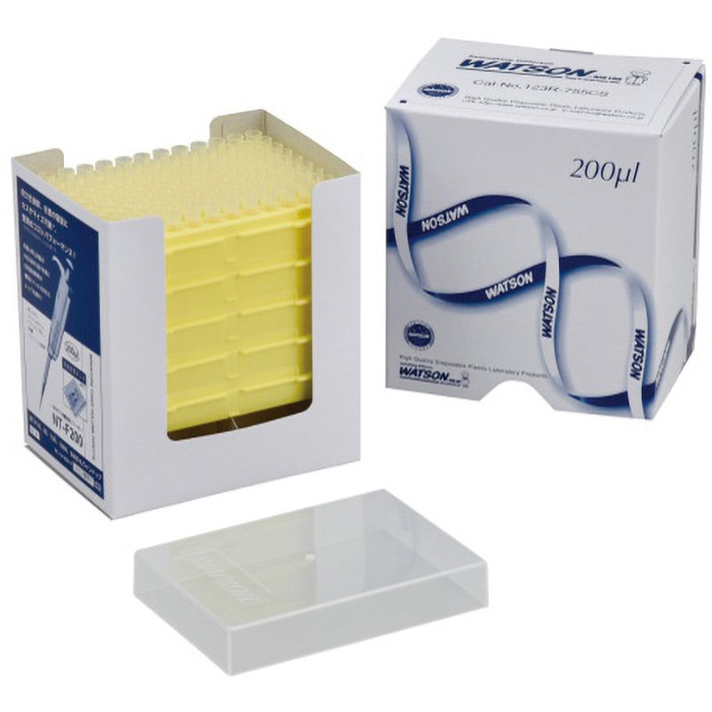 VITERRAS C4＋クリアセラム3本セット シール付き 123R-755CS 200μL 目盛付クリアチップ 123シリーズ WATSON エコパック