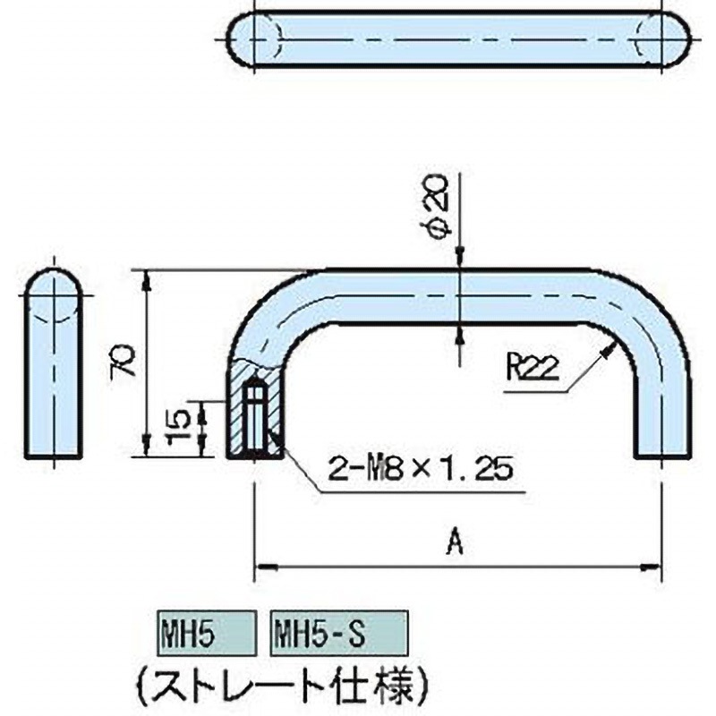 MH5-300S MH5 マシナリーハンドル イマオコーポレーション ストレート仕様タイプ