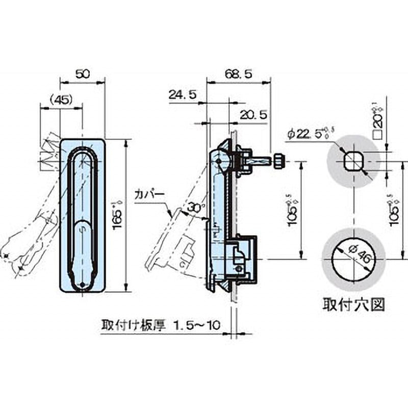 SWH105N SWH スイングハンドル 1個 イマオコーポレーション 【通販モノタロウ】