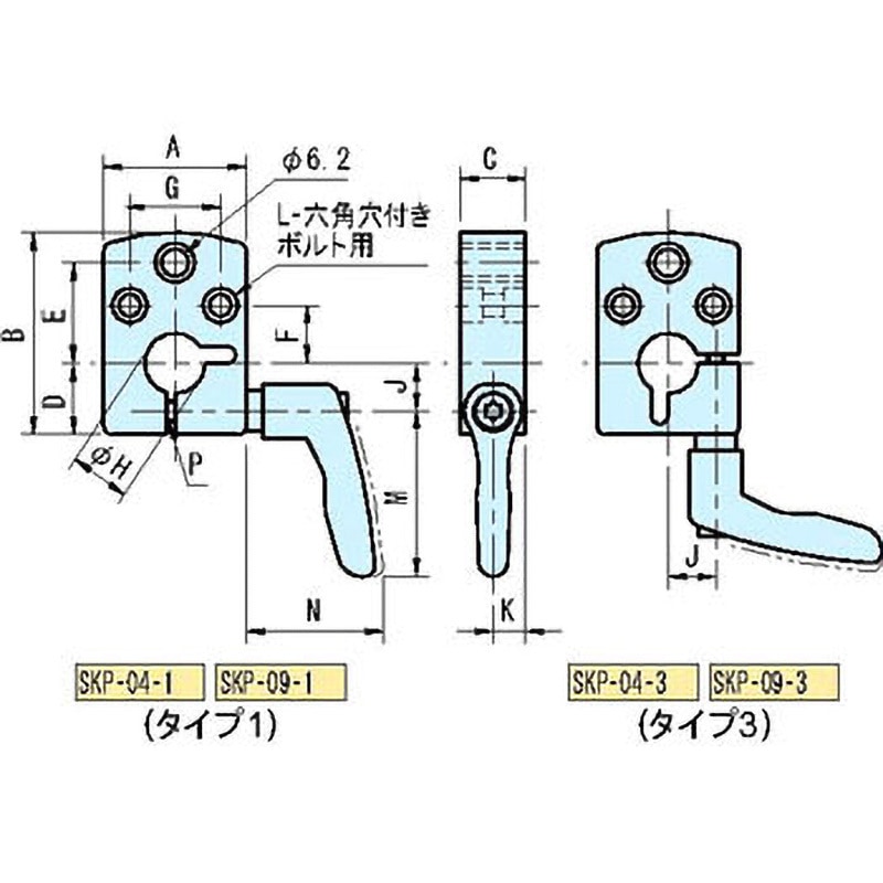 SKP-09-3 SKP クランププレート イマオコーポレーション 丸穴 取付穴径20mm 7,741円