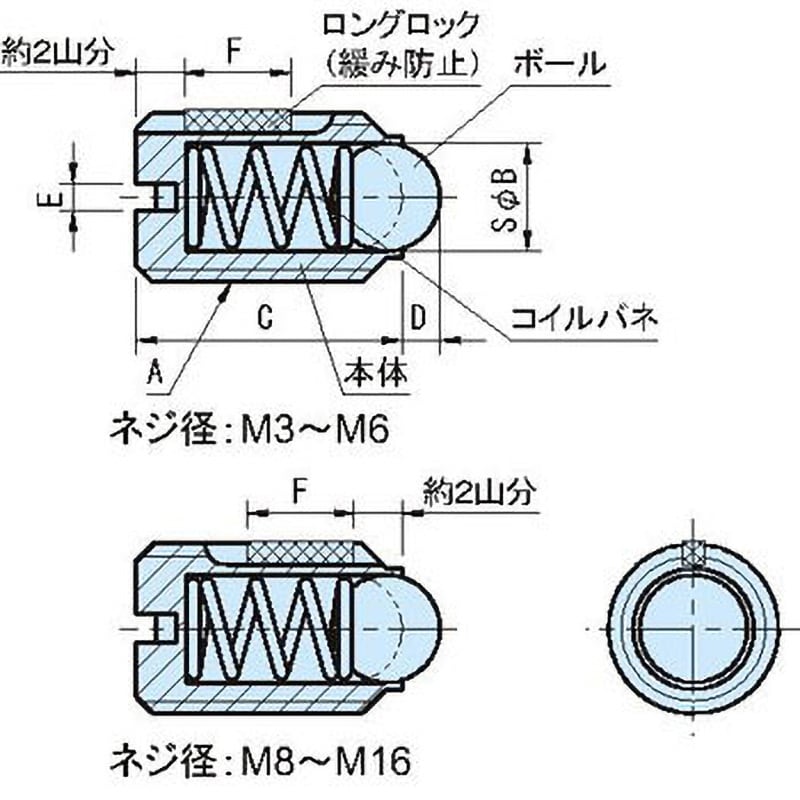 LBSUH10 LBST・LBSTH・LBSU・LBSUH ボールプランジャー(ロングロック付