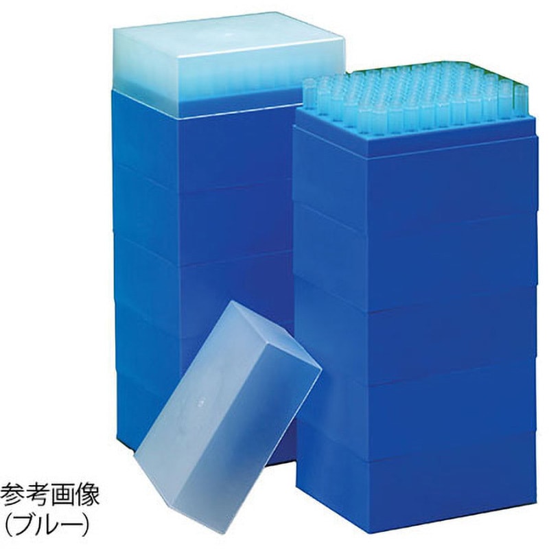 チップ1000枚 2-3976-05 ピペットチップ 1000μL ブルー(目盛付) 500本入 521016B