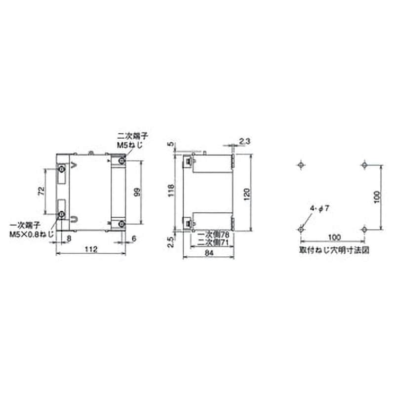 PE-15 440/110V 低圧計器用変圧器 1台 三菱電機 【通販モノタロウ】