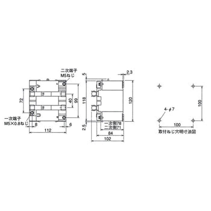 PE-15F 440/110V 低圧計器用変圧器 1台 三菱電機 【通販モノタロウ】