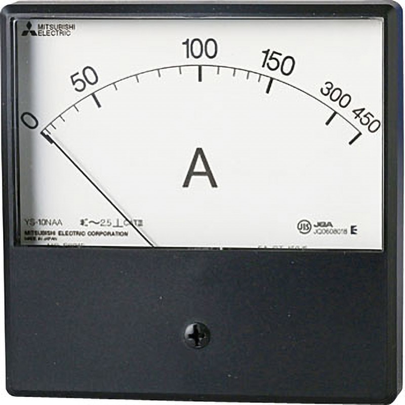 YS-10NAA B 0-150-450A 150/5A N 交流電流計 角形計器 Y-Nシリーズ