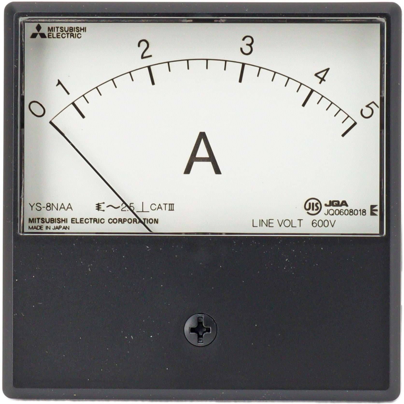 YS-8NAA B 0-5A DRCT 交流電流計 角形計器 Y-Nシリーズ 三菱電機